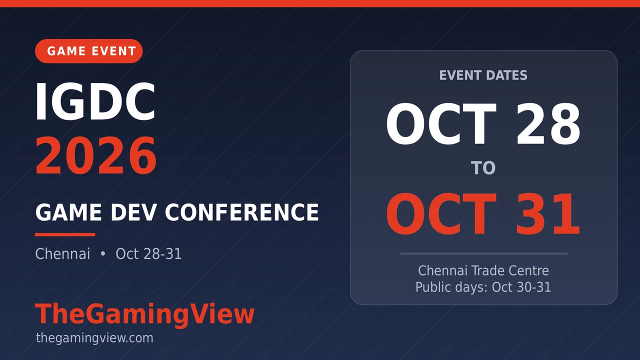 IGDC 2026: India’s Game Developer Conference in Chennai